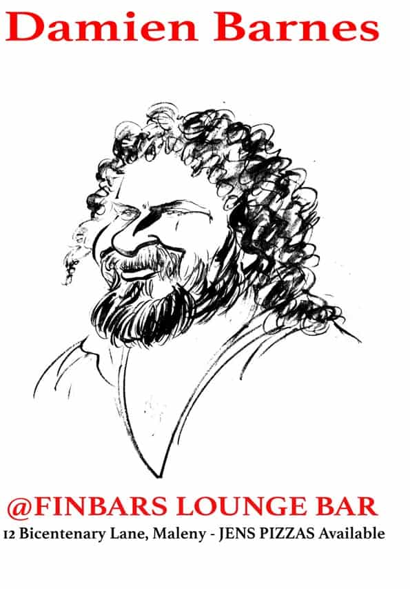 Damien Barnes poster for Finbar's Maleny